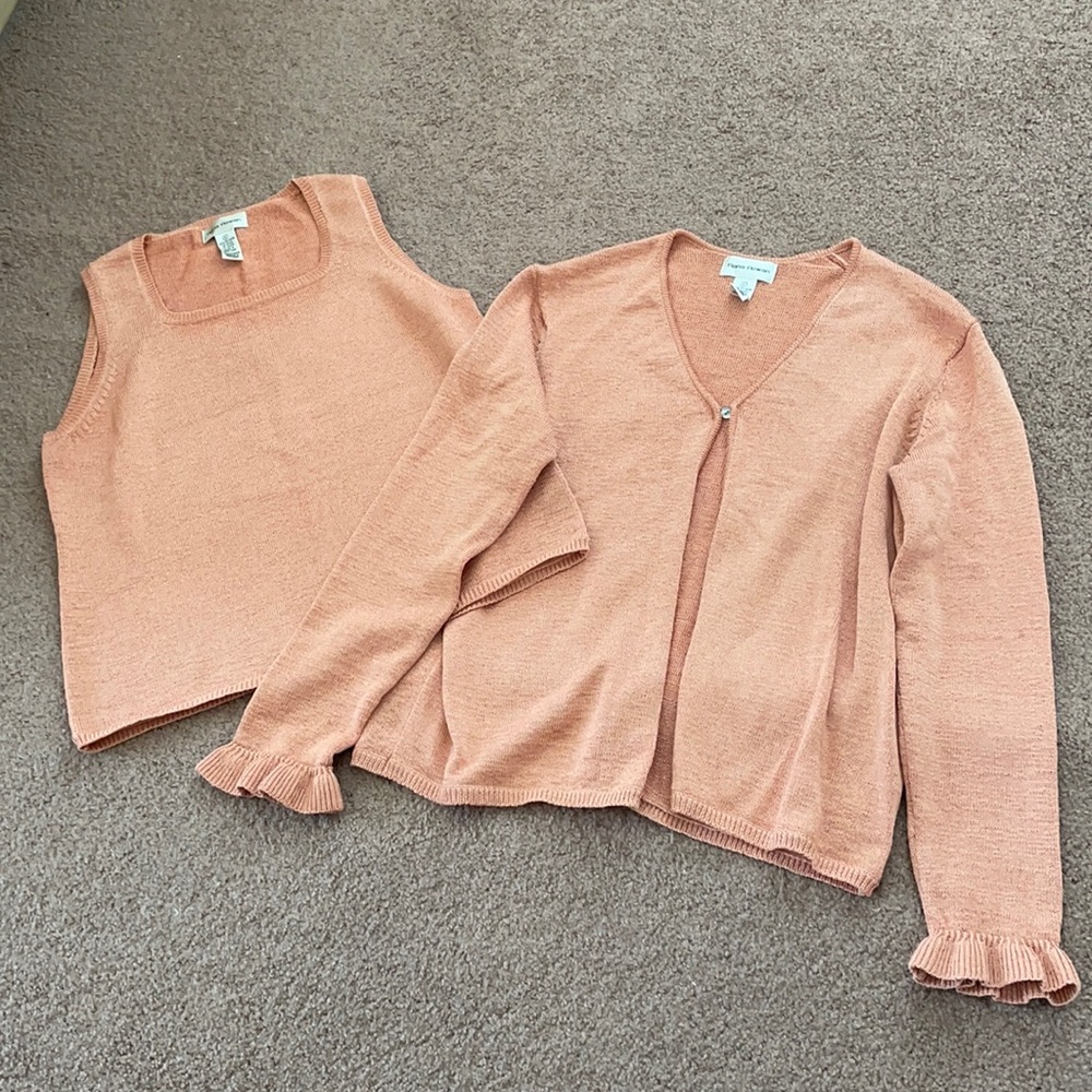 Rena Rowan Peach Sweater Set